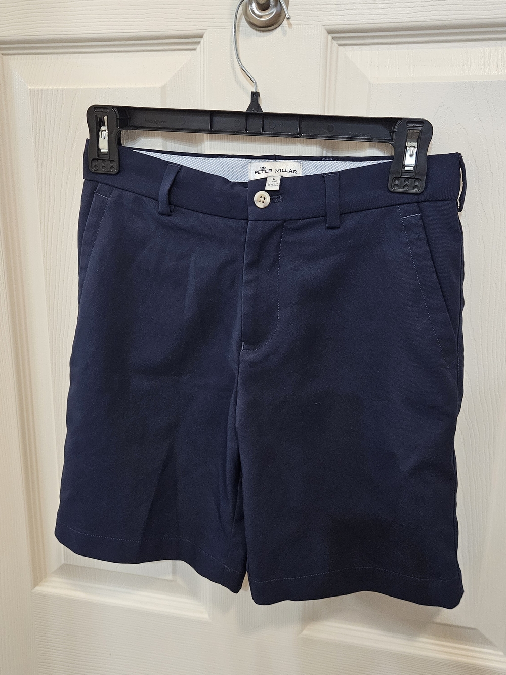 Peter Millar Youth L (11-12) Navy Performance Chino Shorts
